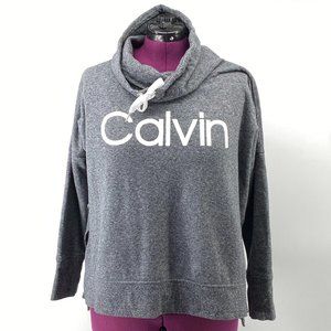 NWOT Large Calvin Klein Gray Fleece Cowl Neck Sweatshirt